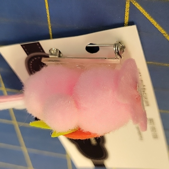 Pink Bunny 2" Pin Easter Bunny Spring Rabbit - Picture 2 of 2